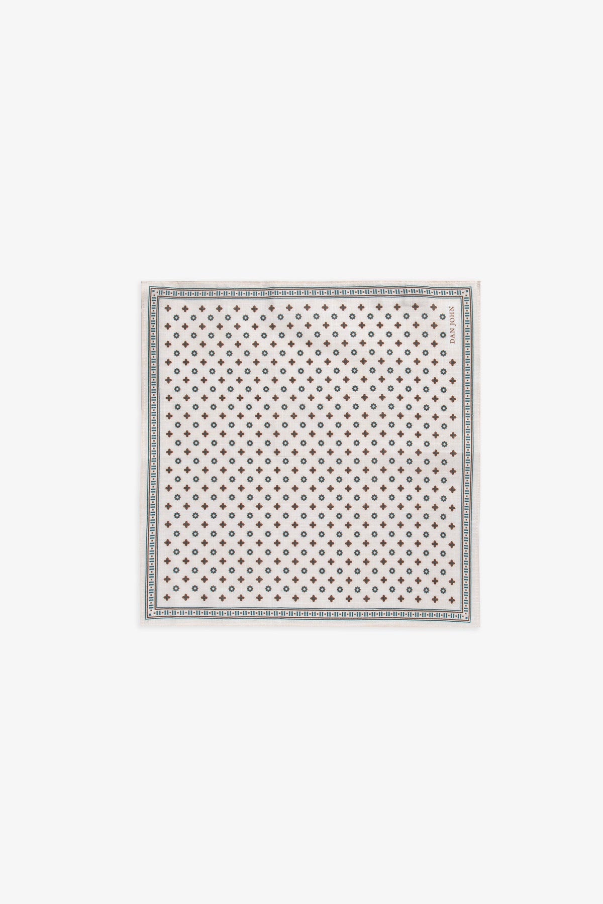 Pochette disegno geometrico fiore panna-Dan John