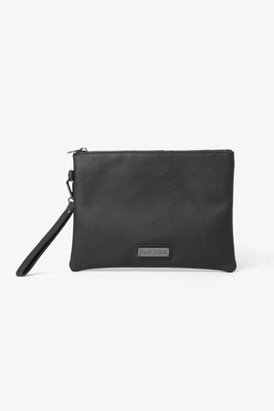 Pochette in ecopelle saffiano nero-Dan John