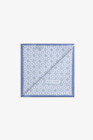 Pochette jacquard pattern cerchio all over azzurro-Dan John