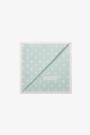 Pochette jacquard pattern microfiore all over menta-Dan John