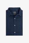 Polo camicia misto lino indaco-Dan John