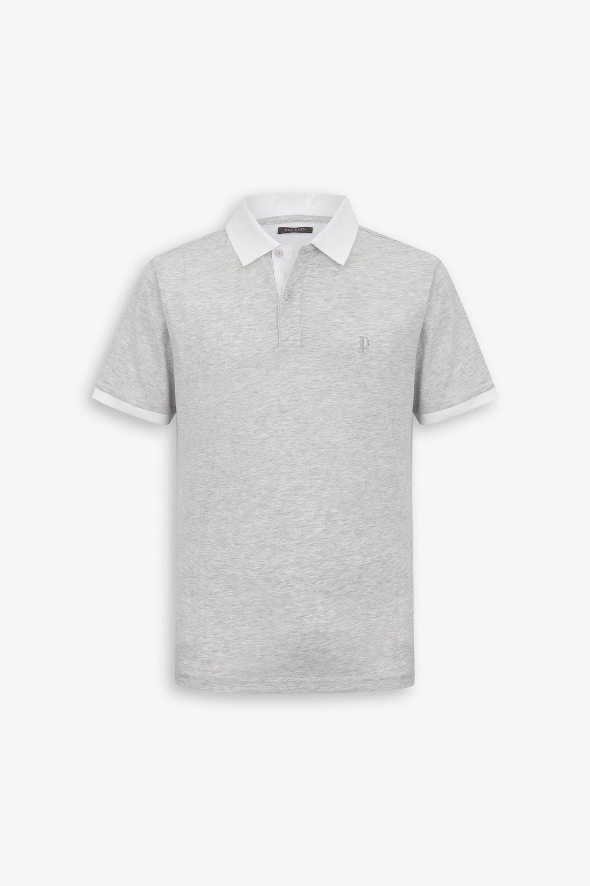 Polo in jersey con contrasti polvere-Dan John