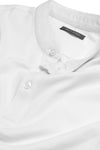 Polo piquet collo coreano bianco-Dan John