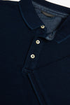 Polo piquet di cotone denim-Dan John