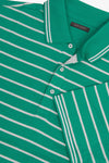 Polo rigata in jersey smeraldo-Dan John