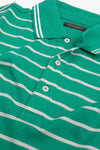 Polo rigata in jersey smeraldo-Dan John