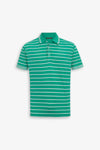 Polo rigata in jersey smeraldo-Dan John