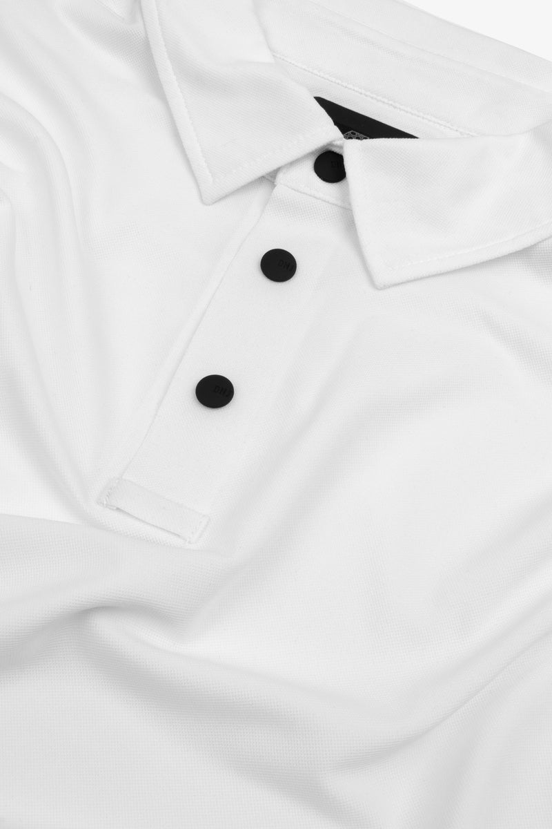 Polo tecnica con bottoni bianca DNJ-Dan John