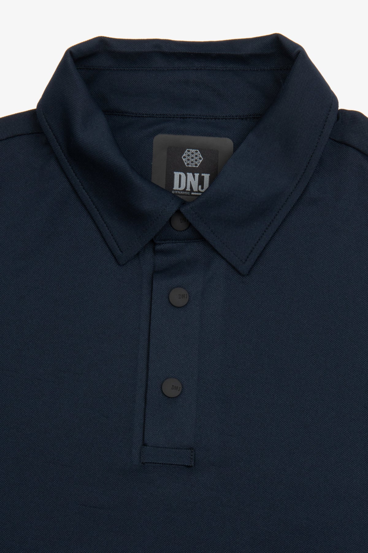 Polo tecnica con bottoni blu DNJ-Dan John