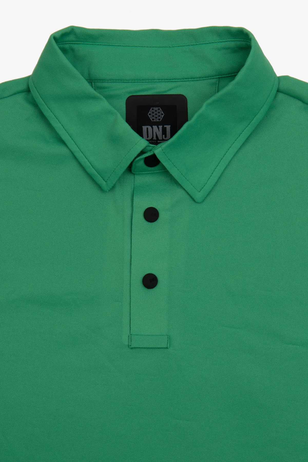 Polo tecnica con bottoni verde DNJ-Dan John