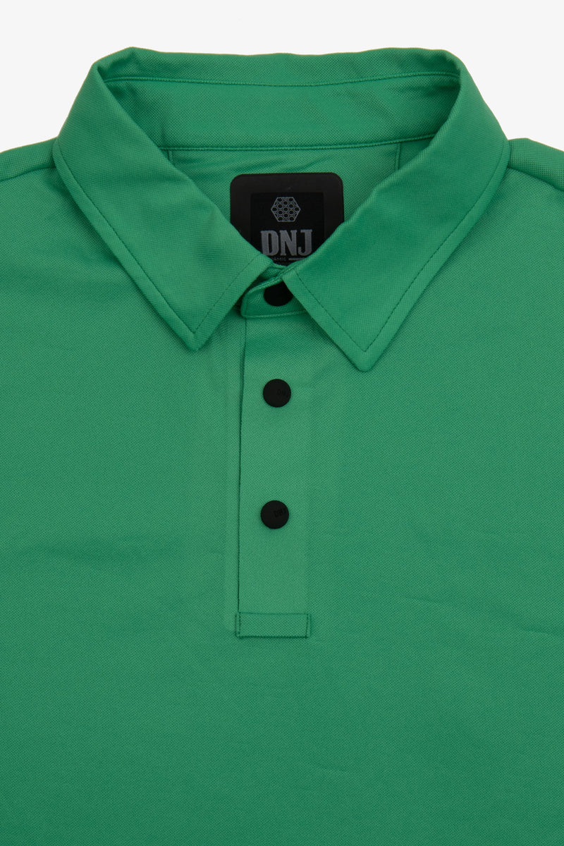Polo tecnica con bottoni verde DNJ-Dan John