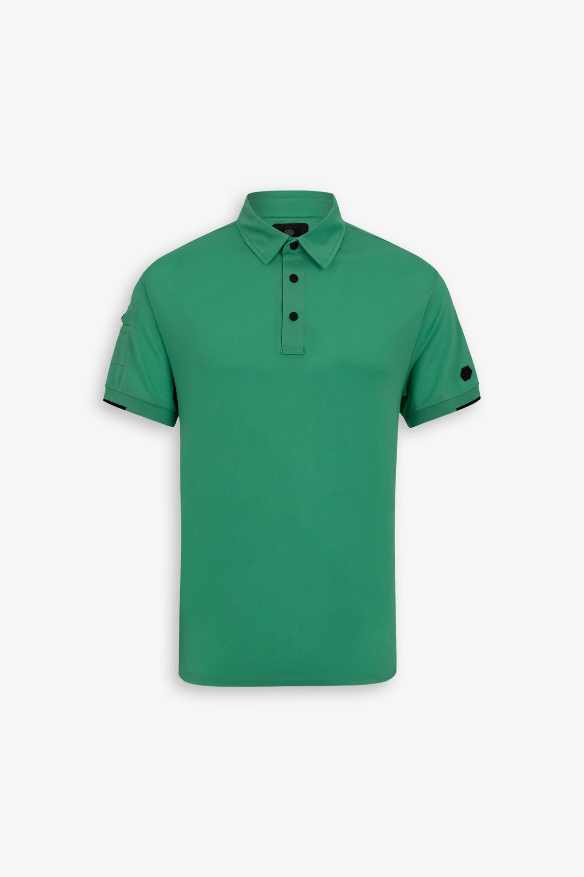 Polo tecnica con bottoni verde DNJ-Dan John