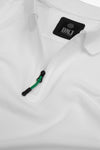 Polo tecnica con zip bianca DNJ-Dan John
