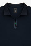 Polo tecnica con zip blu DNJ-Dan John
