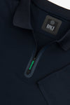 Polo tecnica con zip blu DNJ-Dan John