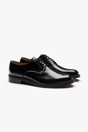 Scarpa classica derby suola in cuoio nera-Dan John