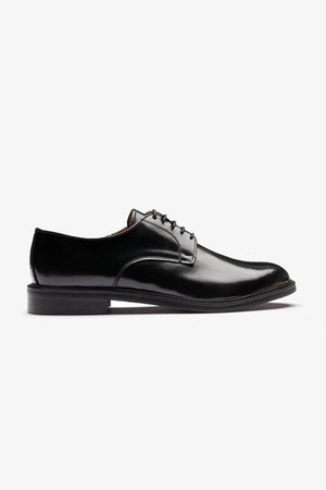 Scarpa classica derby suola in cuoio nera-Dan John