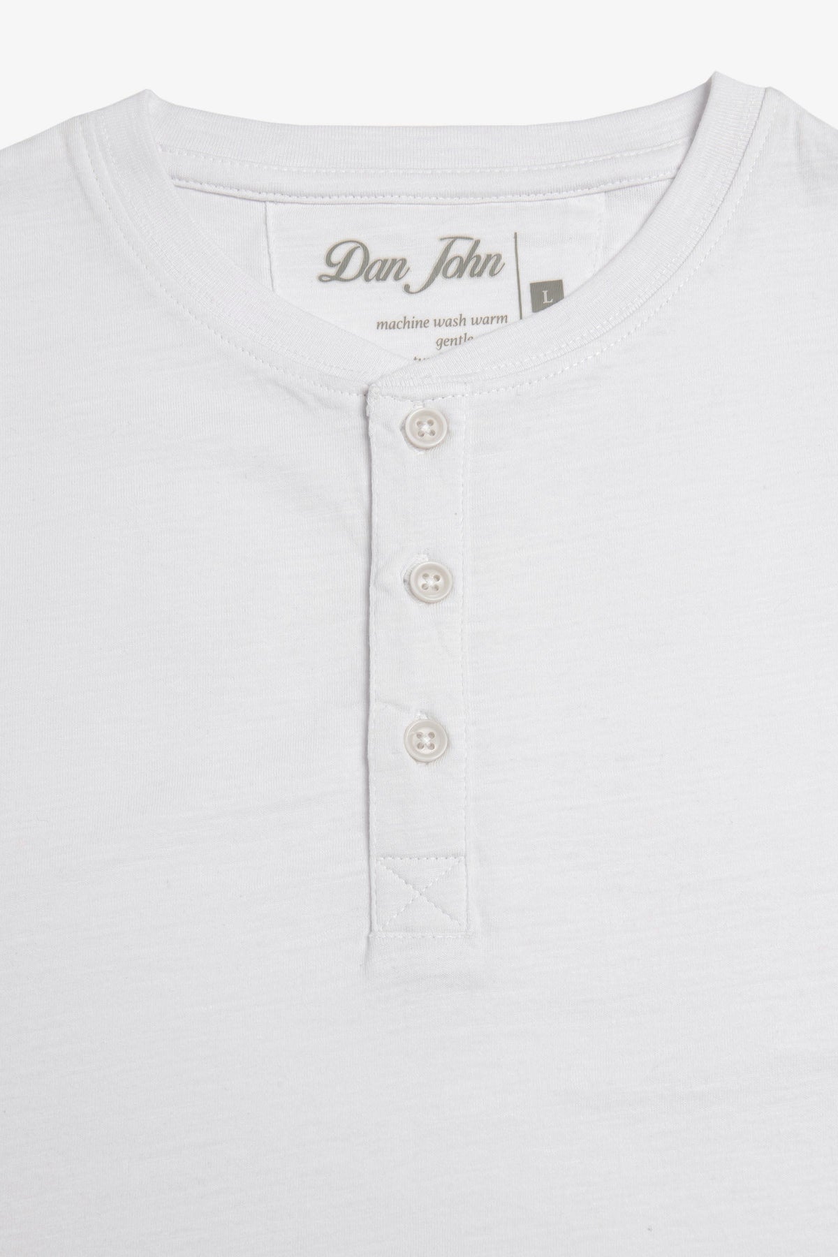 T-shirt chester effetto fiammato bianco-Dan John