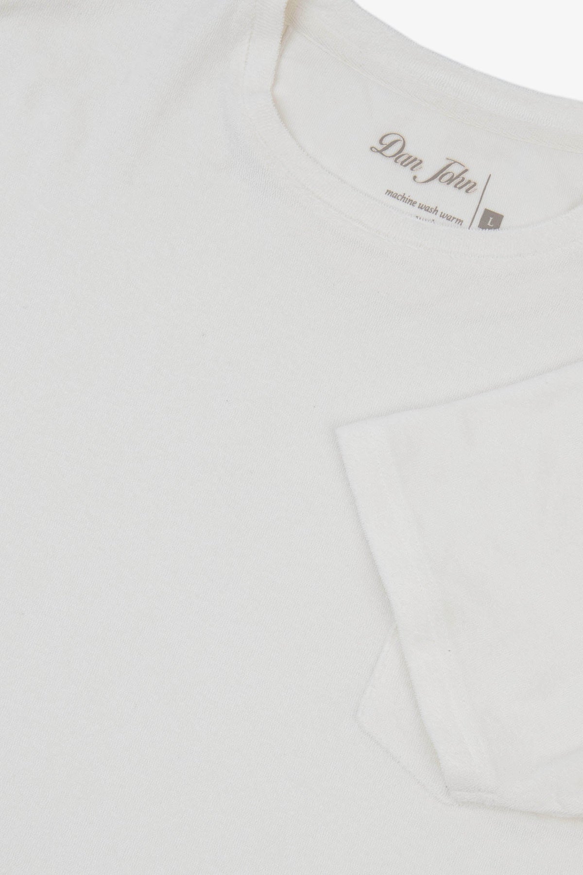 T-shirt girocollo effetto spugna papiro-Dan John