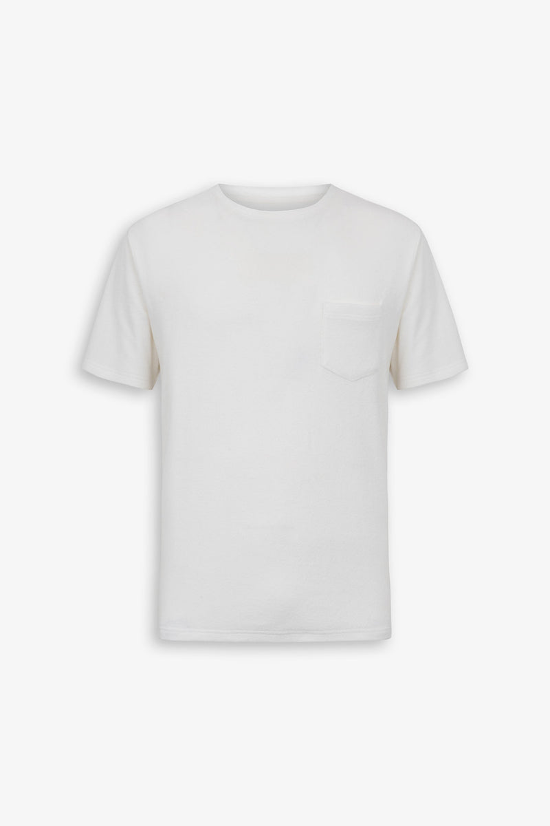 T-shirt girocollo effetto spugna papiro-Dan John