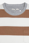 T-shirt in maglia a righe biscotto-Dan John