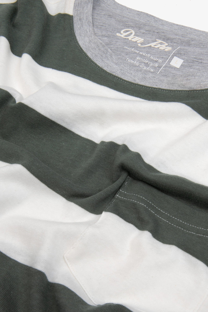 T-shirt in maglia a righe malva-Dan John