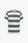 T-shirt in maglia a righe malva-Dan John