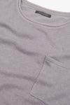 T-shirt in maglia misto lino con taschino lavanda-Dan John