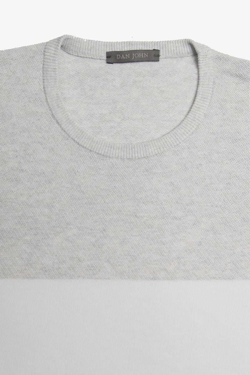 T-shirt in maglia riga piazzata polvere-Dan John