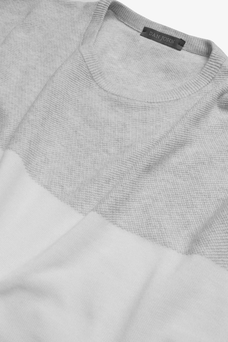 T-shirt in maglia riga piazzata polvere-Dan John