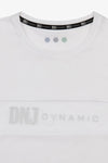 T-shirt inserto rete con logo bianca DNJ-Dan John