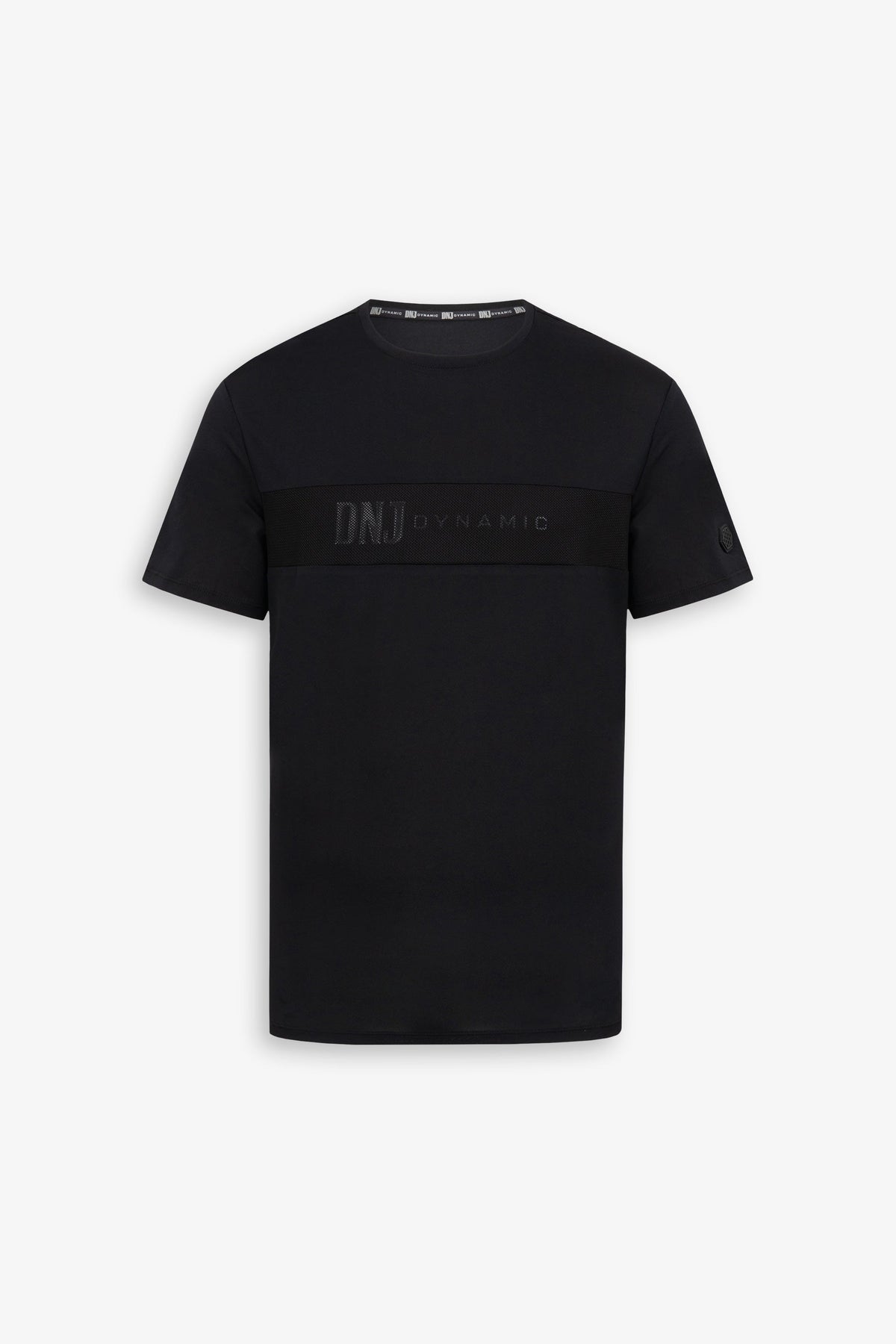 T-shirt inserto rete con logo nero DNJ-Dan John
