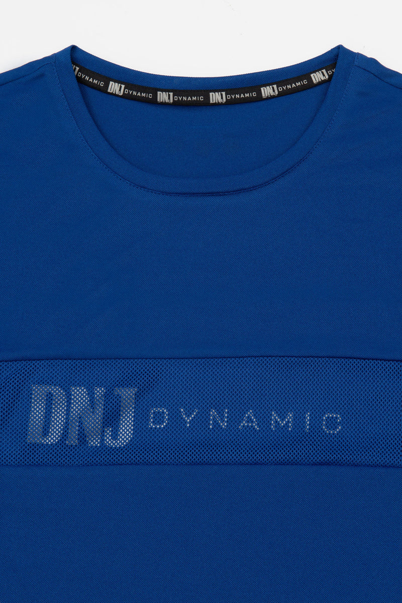 T-shirt inserto rete con logo royal DNJ-Dan John