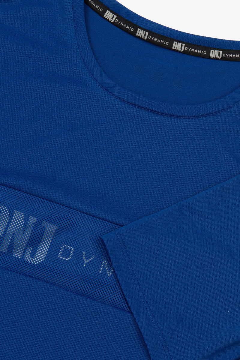 T-shirt inserto rete con logo royal DNJ-Dan John