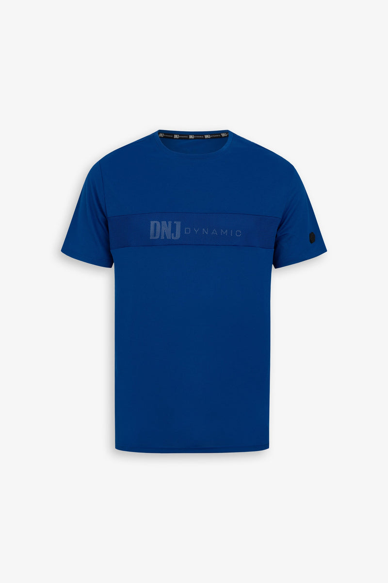 T-shirt inserto rete con logo royal DNJ-Dan John