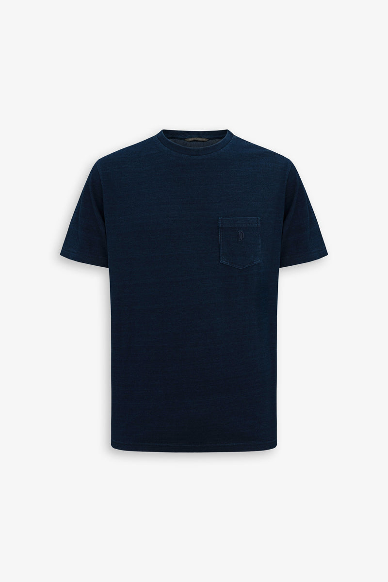 T-shirt piquet di cotone denim-Dan John