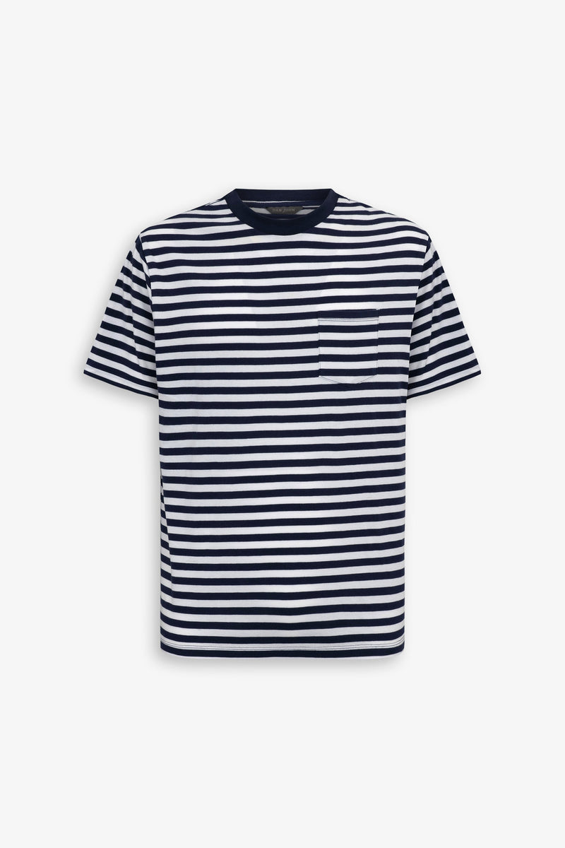 T-shirt rigata blu-Dan John