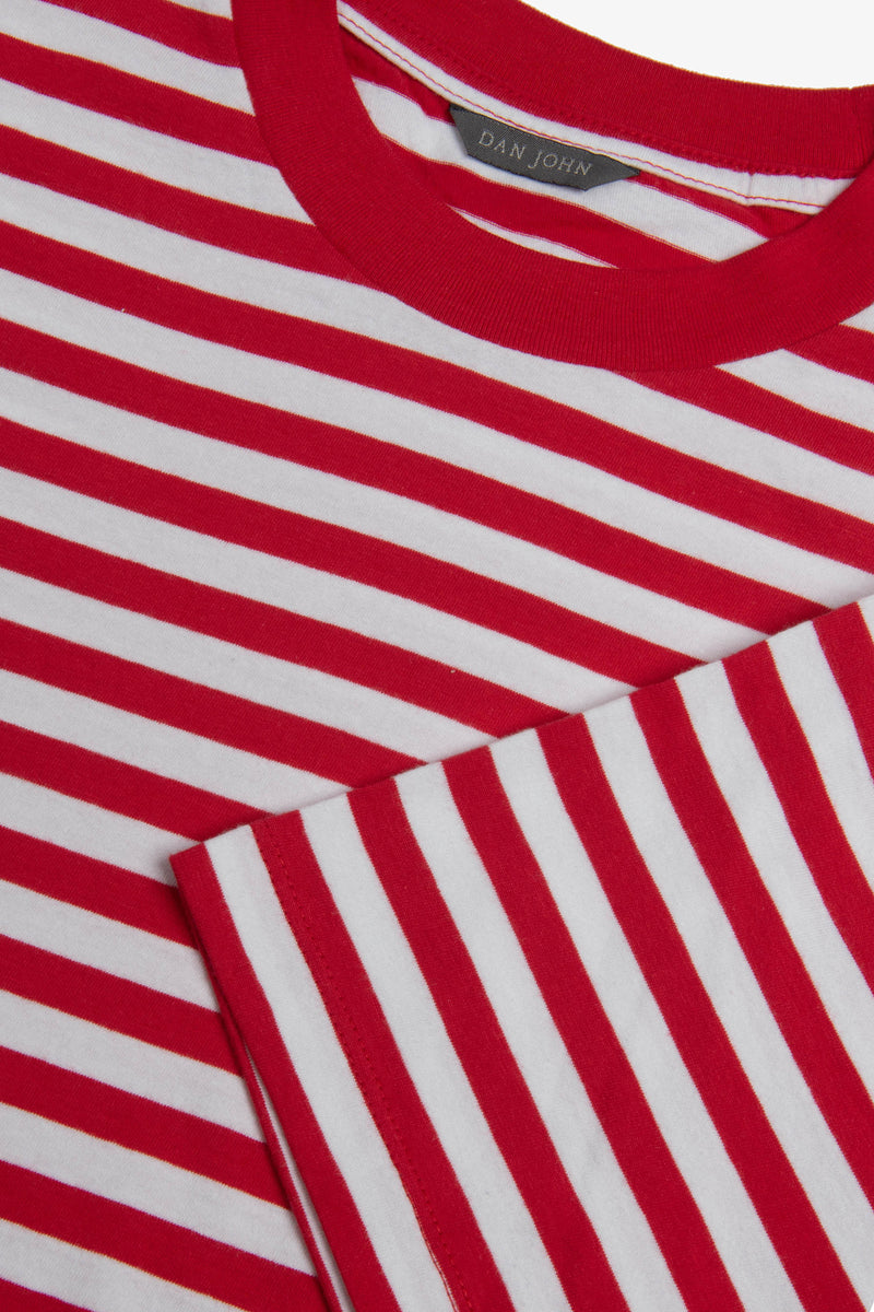 T-shirt rigata rosso-Dan John
