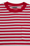 T-shirt rigata rosso-Dan John