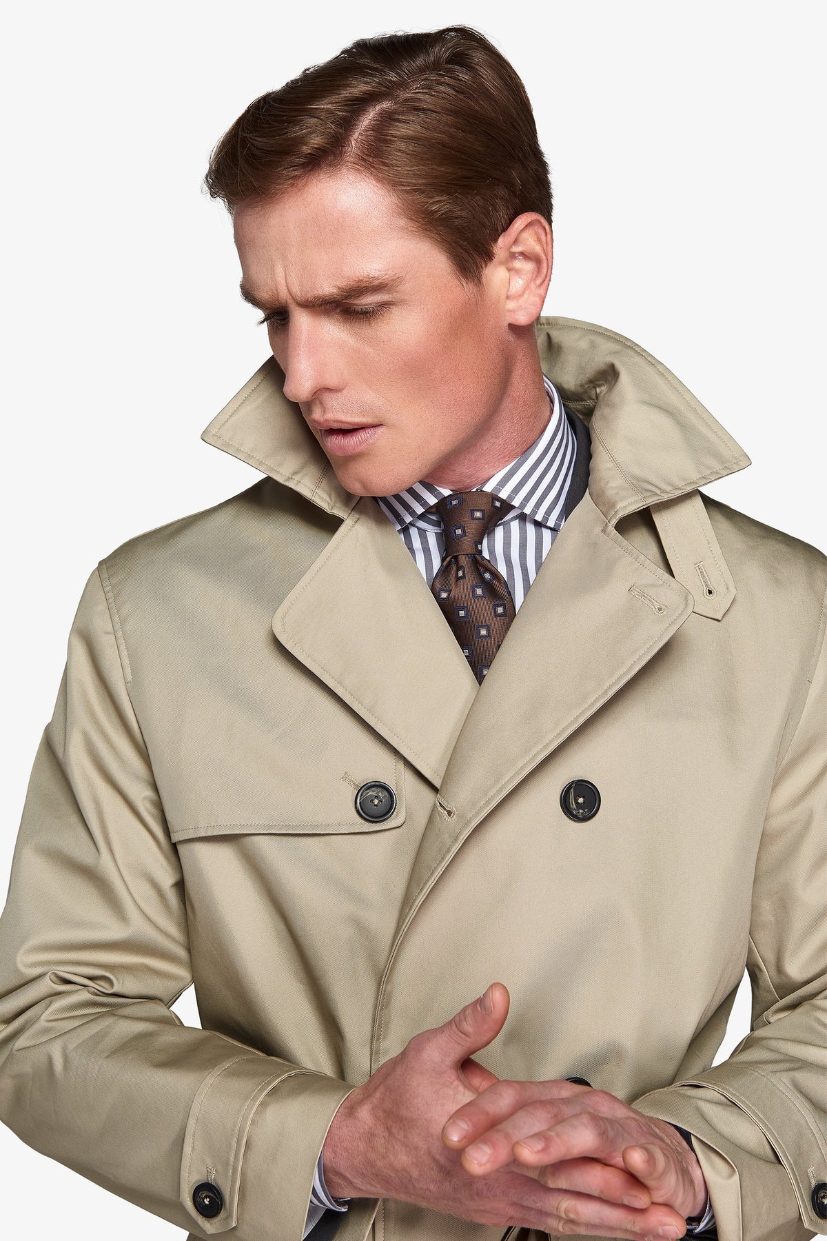 Trench "Mayfair" doppiopetto beige-Dan John