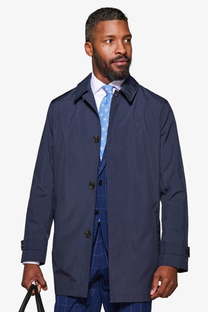 Trench leggero tecnico blu-Dan John