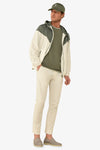 Wind jacket con cappuccio bicolore malva-Dan John