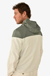 Wind jacket con cappuccio bicolore malva-Dan John