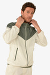 Wind jacket con cappuccio bicolore malva-Dan John