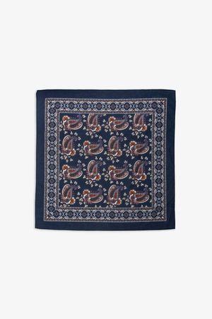 Bandana motivo geometrico blu