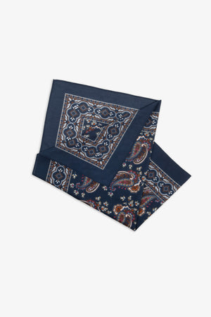 Bandana motivo geometrico blu