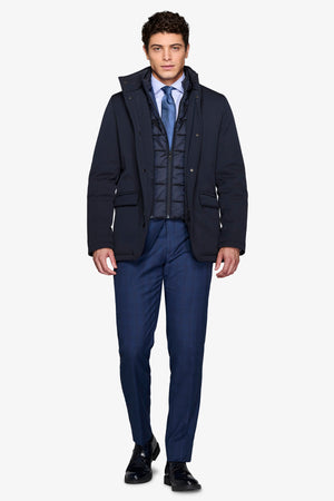 Field jacket tecnica blu