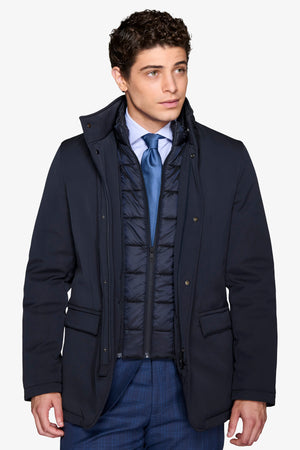 Field jacket tecnica blu