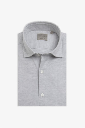 Camisa de franela gris claro