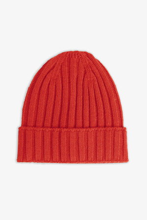 Gorro canalé naranja